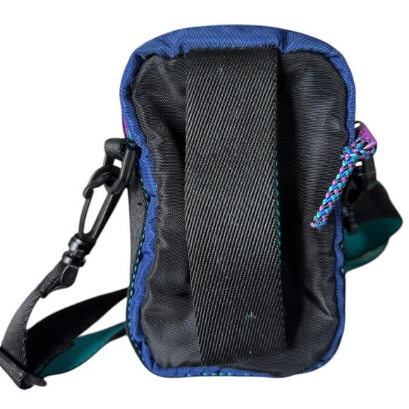 VTG Samsonite World Sport Mini Crossbody Bag 90s Teal Purple Nylon Travel Pouch - Picture 3 of 12